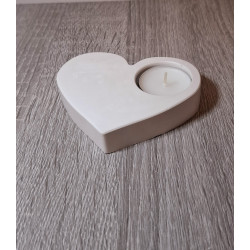 Suport lumânare inimă din ipsos