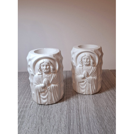 Suport lumânare din ipsos nepictat