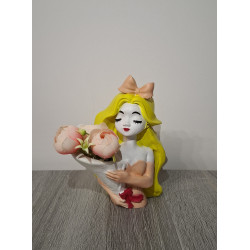 Mini vază din ipsos pentru pictat – decor handmade sau mărturie nuntă / eveniment