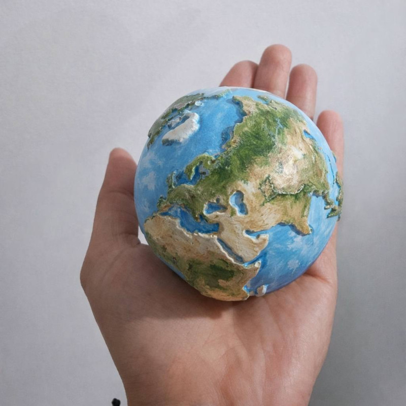 Glob decorativ ipsos cu hartă