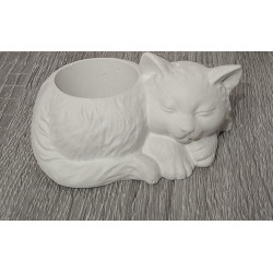 Mini vază pisică din ipsos