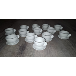 Mini ceașcă decorativă ipsos cu farfurioară